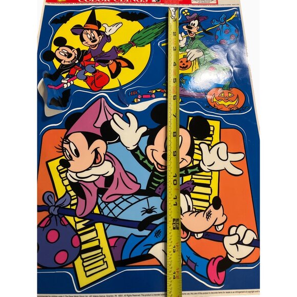 Halloween Mickey Mouse Color-Clings Removable & Reusable Window Decorations - Picture 8 of 12